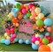 Hot Pink, Orange & Blue Balloon Garland – Double-Stuffed Pink, Green, Yellow, Peach & Teal Balloon Arch Kit for Birthday, Baby Shower, Wedding, Bridal, Tropical, Hawaiian & Luau Party Decorations